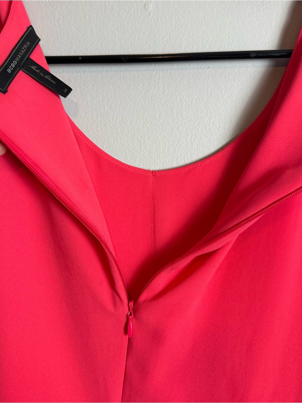 BCBGMaxAzria Coral Pink Haley Layered Cocktail Dress Size 4 - Picture 8 of 9